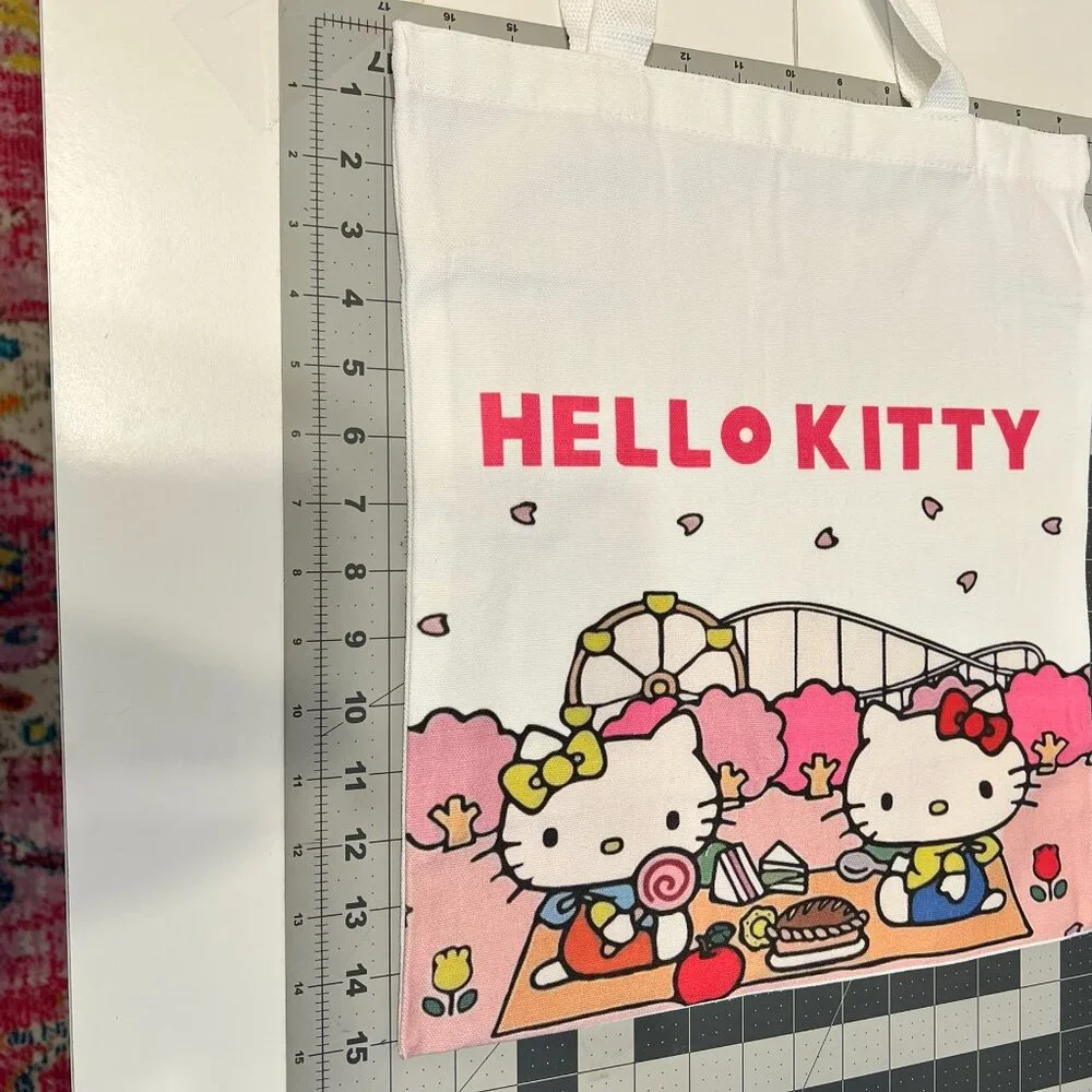 SANRIO Hello Kitty Pink & White Canvas Tote Bag (BRAND-NEW & SUPER‎ CUTE!)